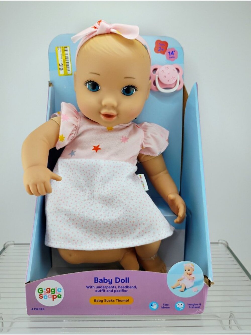 Giggle Scape 14-Inch Baby Doll With Outfit Accessories & Pacifier